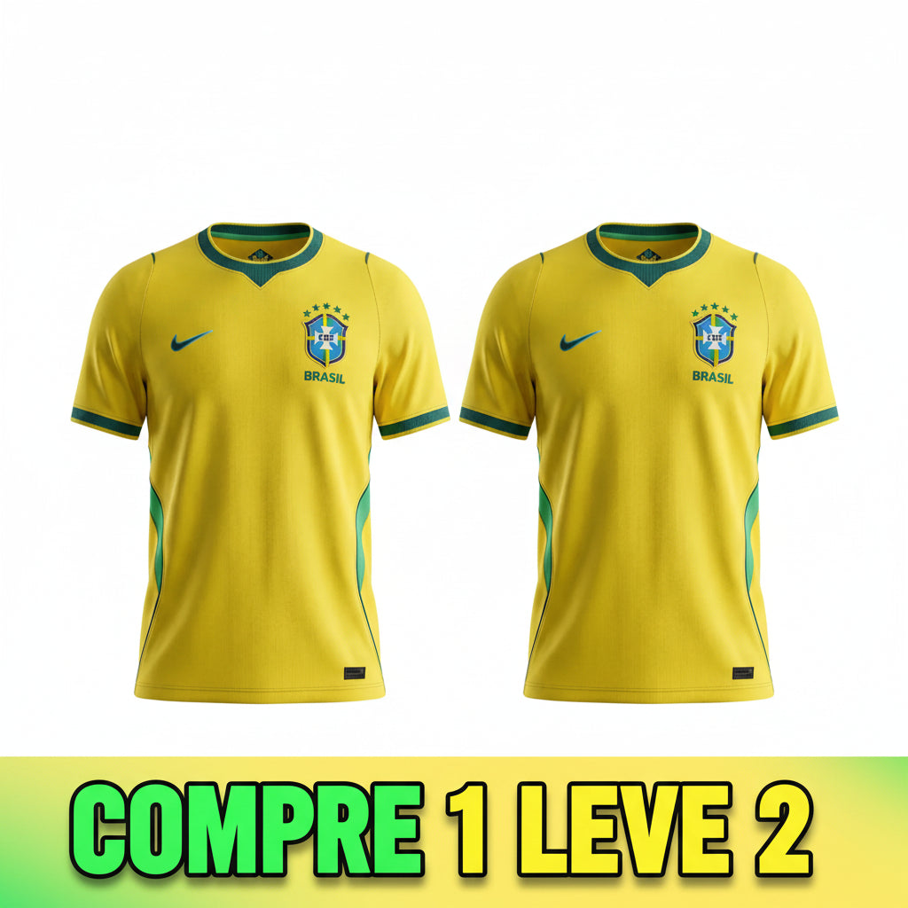 KIT 2 Camisa Seleção Brasileira Home 26/27 -